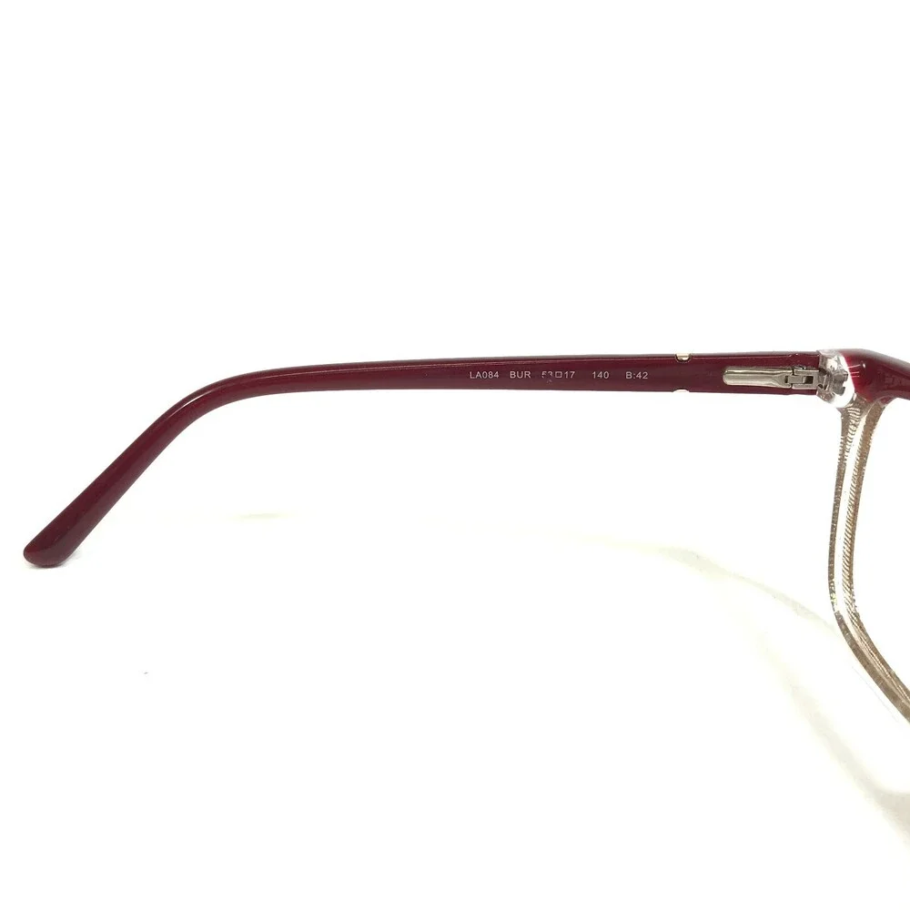 L.A.M.B Eyeglasses Frames LA084 BUR Red Clear Beige Striped 53-17-140